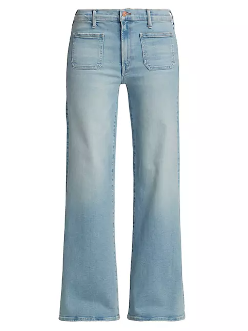 Patch Pocket Wide-Leg Jeans